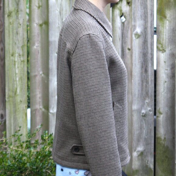 Uniqlo Houndstooth Single Collar Bomber Jacket - Picture 4 of 10